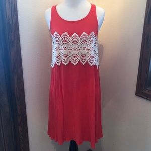 Xhilaration coral lace detailed dress